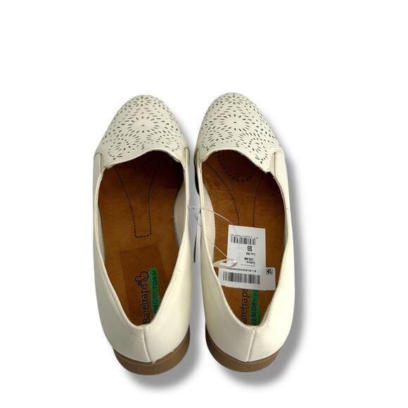 NEW Baretraps Amry Slip on Loafers Size 8 ivory Cream Lasercut Comfort Flats - Picture 3 of 11